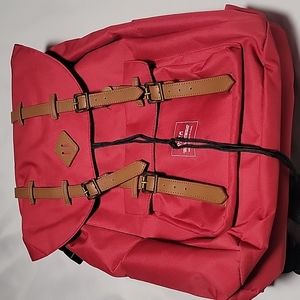 OKTA grande style pink backpack USB charging earphone hole